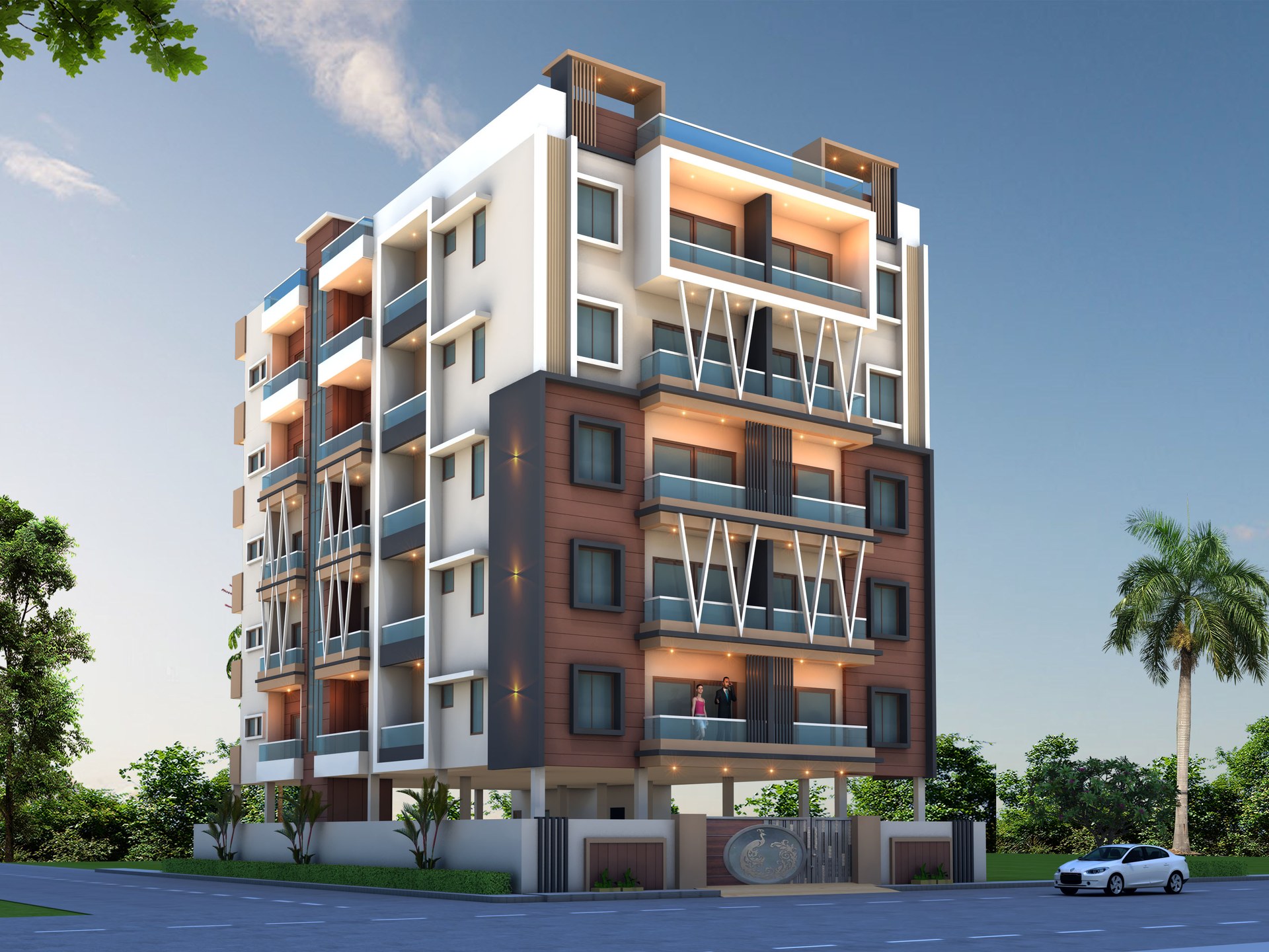 Deccan Heights elevation, day view